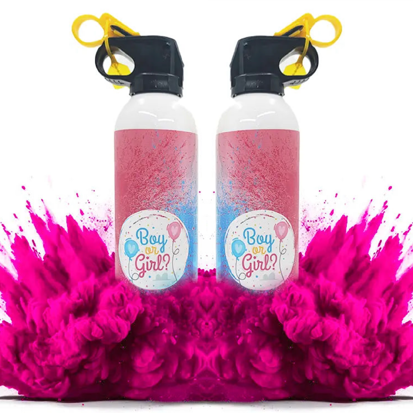 XXL Gender Reveal Feuerlöscher Pink - 2er-Set - Gender Reveal