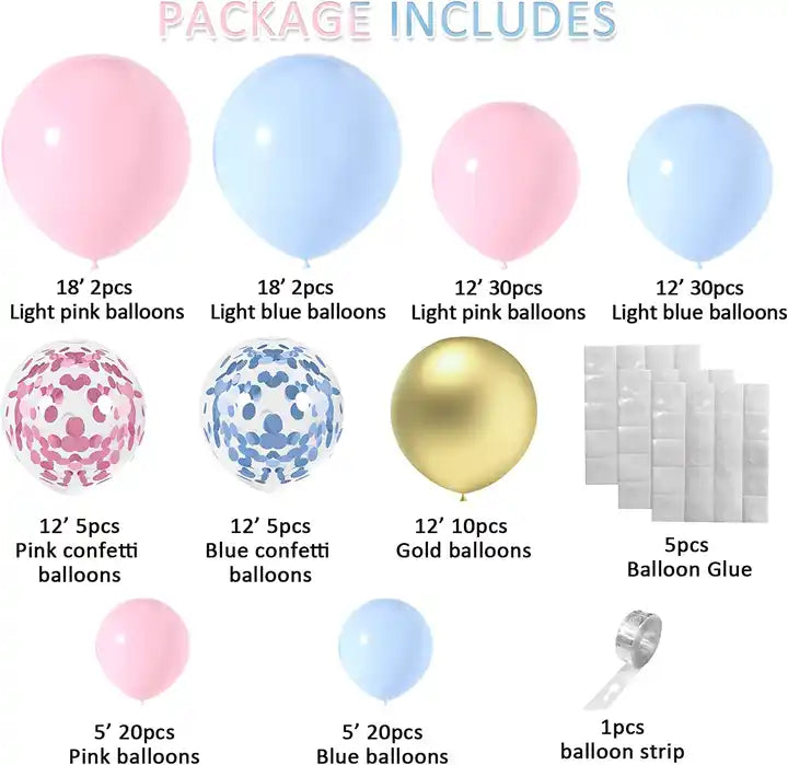 Gender Reveal Ballon Deko Set Gender Reveal