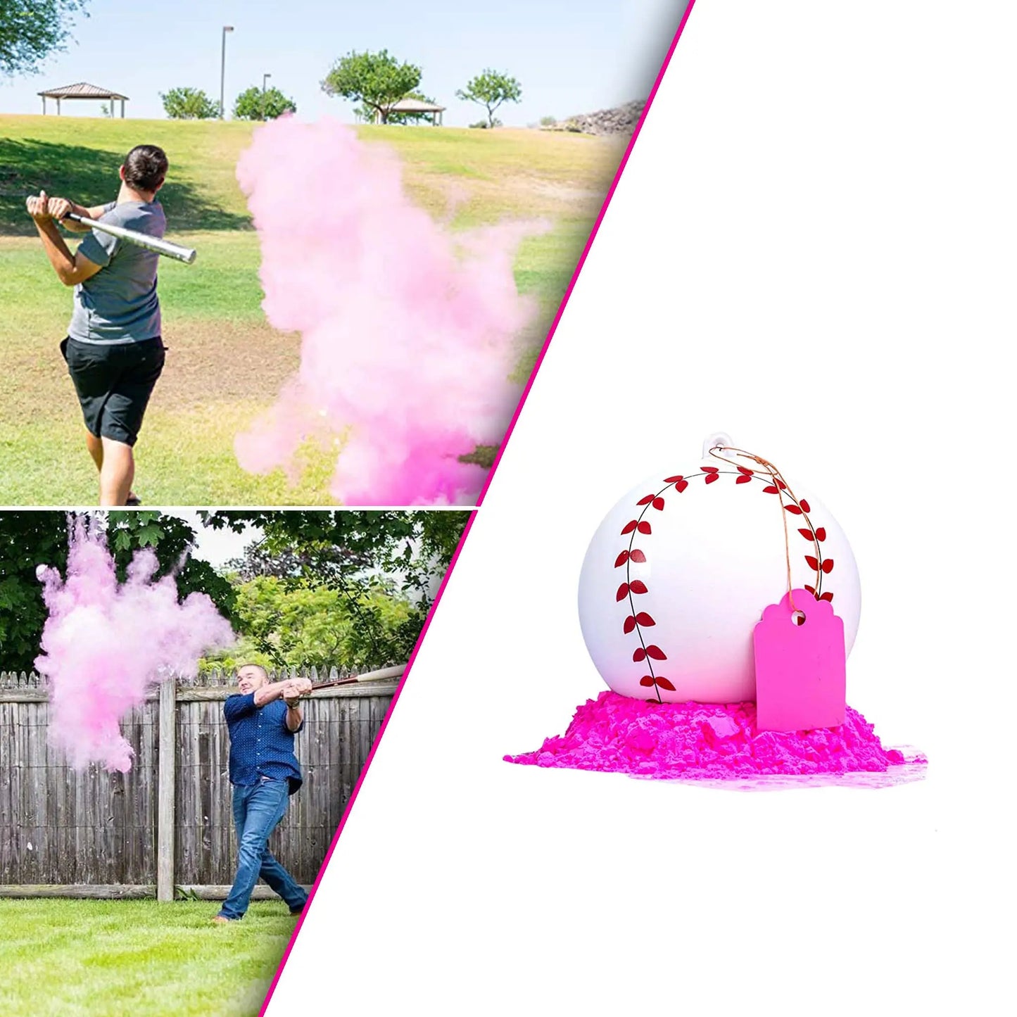 Gender Reveal Baseball Pink Gender Reveal